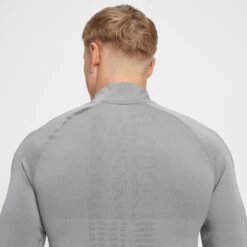 MP Herren Tempo Nahtloses Oberteil Mit ¼-Reißverschluss– Grau -Sportliche Kleidung Geschäft 13763772 2005015156126514