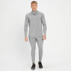 MP Herren Tempo Oberteil Mit ¼-Reißverschluss – Grau -Sportliche Kleidung Geschäft 13764093 1105015158577556