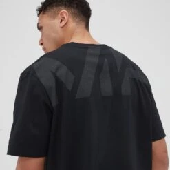 MP Herren Adapt Oversized T-Shirt – Schwarz -Sportliche Kleidung Geschäft 13764684 5025029136291301