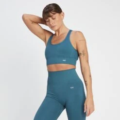 MP Tempo Ultra Nahtloser Sport-BH Für Damen – Blaugrau