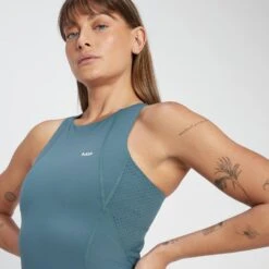 MP Damen Tempo Ultra Top – Blaugrau -Sportliche Kleidung Geschäft 13808177 6345029962521850
