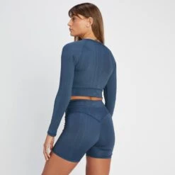 MP Damen Tempo Wendbares Langarm-Croptop – Deep Slate -Sportliche Kleidung Geschäft 13808928 1505026082716785