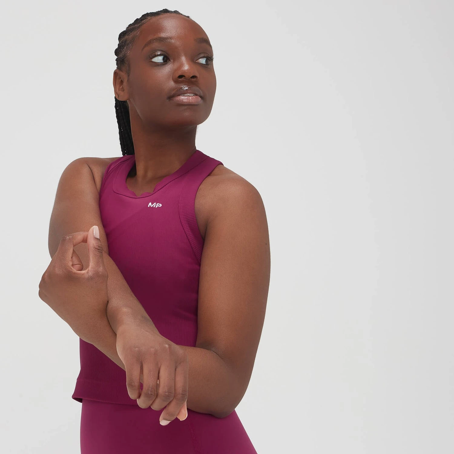MP Damen Adapt Geripptes Top – Dunkle Traube 5 MP Damen Adapt Geripptes Top – Dunkle Traube – Bild 3