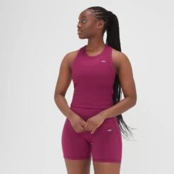 MP Damen Adapt Geripptes Top – Dunkle Traube