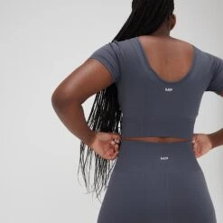 MP Damen Tempo Nahtloses Croptop – Dunkles Graphit -Sportliche Kleidung Geschäft 13809452 2125029449546582