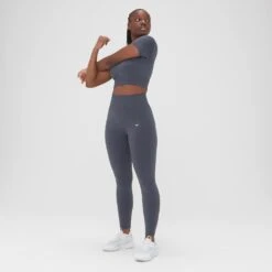 MP Damen Tempo Nahtloses Croptop – Dunkles Graphit -Sportliche Kleidung Geschäft 13809452 5835029449614148