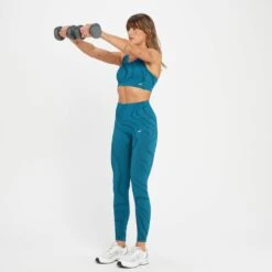 MP Damen Tempo Wave Nahtloser Sport-BH – Blaugrün -Sportliche Kleidung Geschäft 13827975 5825009216199078