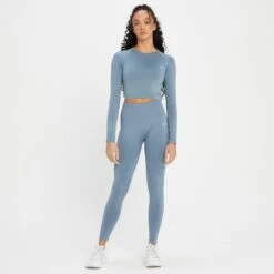 MP Shape Nahtlose Leggings Für Damen – Steinblau -Sportliche Kleidung Geschäft 13838441 1605008101251289