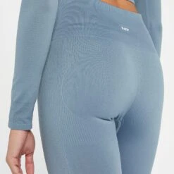 MP Shape Nahtlose Leggings Für Damen – Steinblau -Sportliche Kleidung Geschäft 13838441 4205008101384993