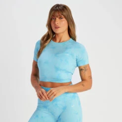 MP Shape Nahtloses Crop-Top Für Damen - Lagunenblau -Sportliche Kleidung Geschäft 14008984 1175056651417158 2