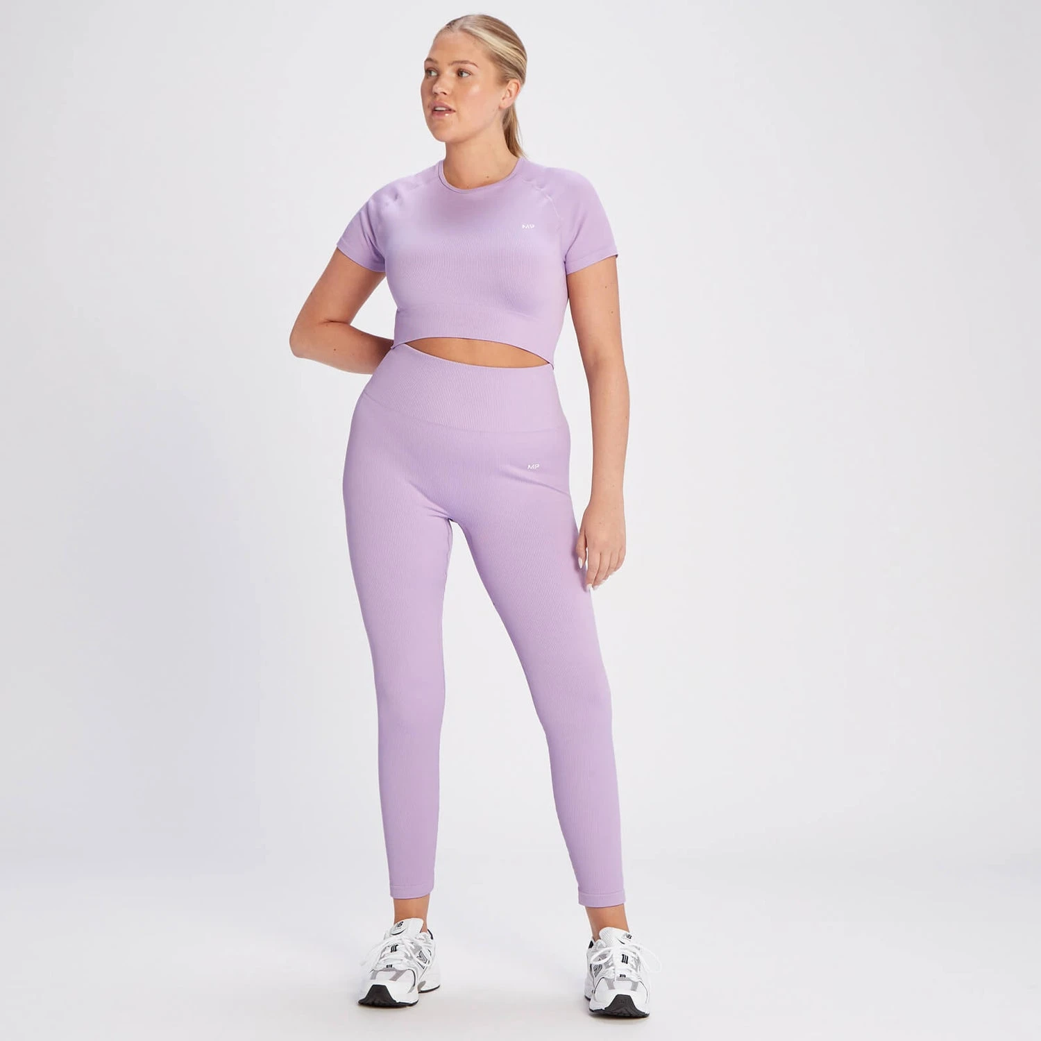 MP Damen Tempo Rib Nahtloses Croptop – Fliederfarben 5 MP Damen Tempo Rib Nahtloses Croptop – Fliederfarben – Bild 3