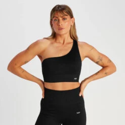 MP Damen Tempo Rib Nahtloser Asymmetrischer BH – Schwarz -Sportliche Kleidung Geschäft 14021581 1535056651888692 4