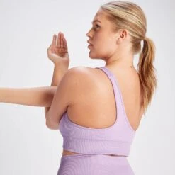 MP Damen Tempo Rib Nahtloser Asymmetrischer BH – Fliederfarben -Sportliche Kleidung Geschäft 14021597 5485068021331472