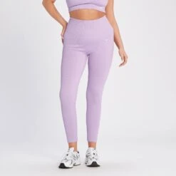 MP Damen Tempo Rib Nahtlose Leggings – Fliederfarben