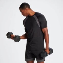 MP Herren Tempo Kurzarm-T-Shirt – Schwarz -Sportliche Kleidung Geschäft 14186088 1315064137366679 2