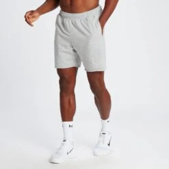 MP Herren Tempo Baumwoll-Sweatshorts – Storm Marl