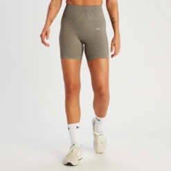 MP Damen Tempo Rib Nahtlose Shorts – Graubraun, Grün -Sportliche Kleidung Geschäft 14220372 1815056652460654
