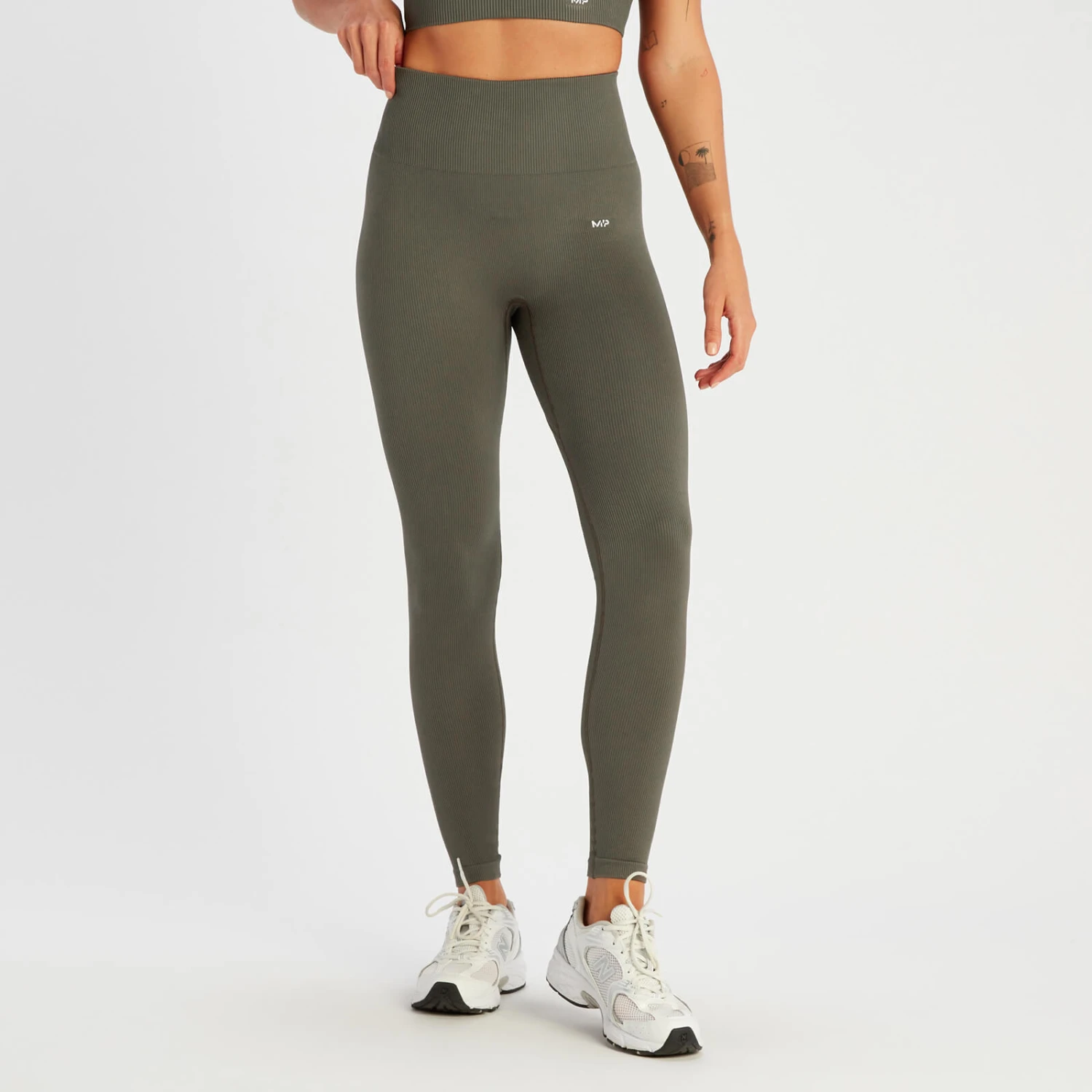 MP Damen Tempo Rib Nahtlose Leggings – Dunkles Graubraun 13 MP Damen Tempo Rib Nahtlose Leggings – Dunkles Graubraun – Bild 11