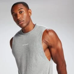 MP Herren Originals Tanktop Mit Tiefem Armausschnitt Top – Sturm Hellgrau -Sportliche Kleidung Geschäft 14251600 5845064139131651